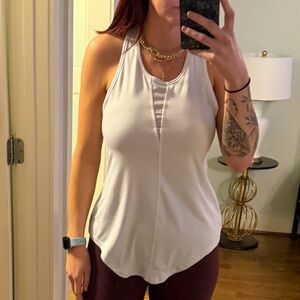 Zyia white effortless racer back tank size M